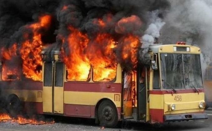 В Китае вследствие пожара в автобусе погибли 14 человек