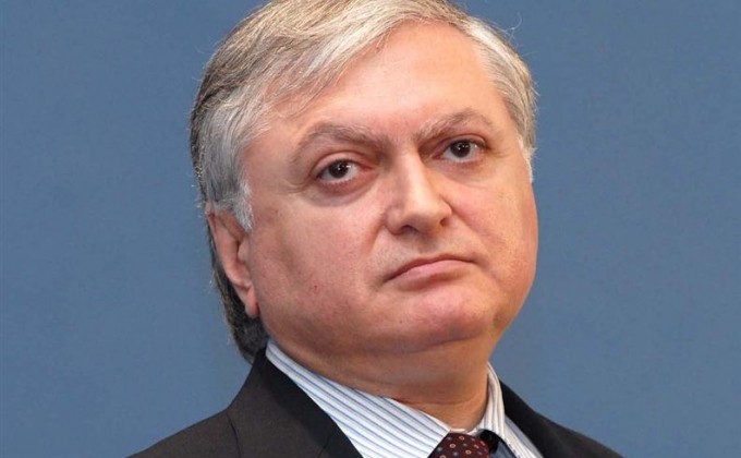 Edward Nalbandian to meet with OSCE Minsk Group Co-chairs soon
