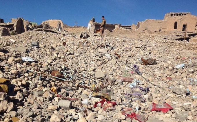 Armenian Church blown up by ISIS in Iraqi Sinjar