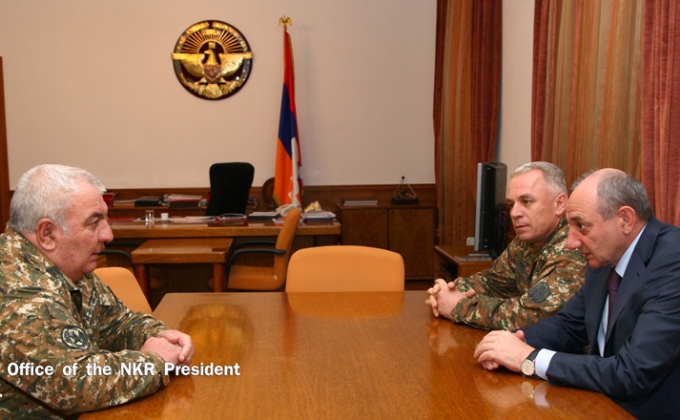 President Sahakyan discussed issues related to army building with Yuri Khachaturov