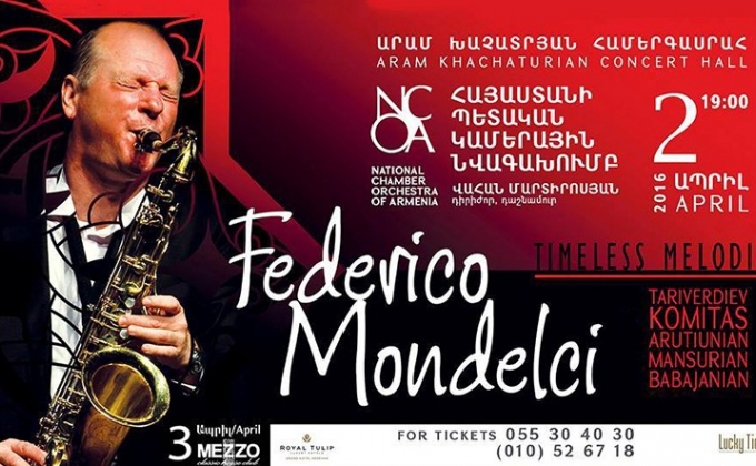 Ֆեդերիկո Մոնդելչիի կատարմամբ հնչելու է հայ կոմպոզիտորների ստեղծագործություններ