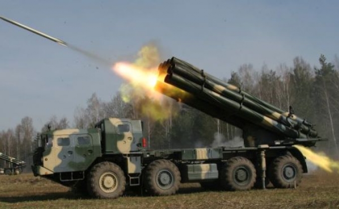 Tension on Nagorno-Karabakh border: Azerbaijan uses Smerch rocket launcher