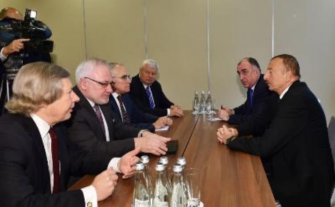 Azerbaijani President meets Minsk Group Co-Chairs in Warsaw