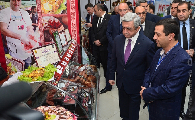 Президент Армении присутствовал на церемонии открытия «Армпродэкспо»
