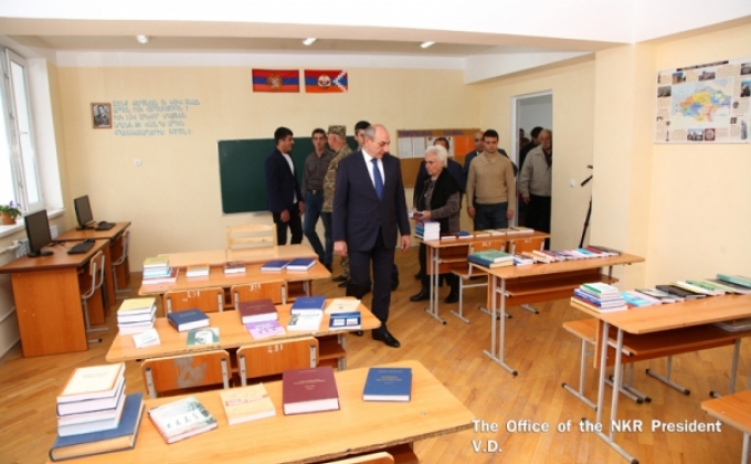 Президент Бако Саакян принял участие в церемонии открытия класса имени  Вардана Степаняна