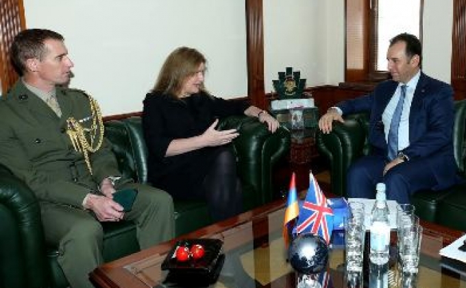 Armenia minister, UK ambassador discuss cooperation in defense sector