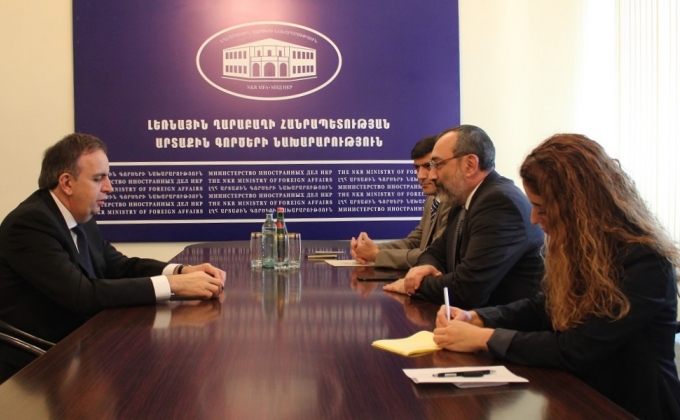 Министр иностранных дел НКР принял заместителя министра иностранных дел Республики Армения