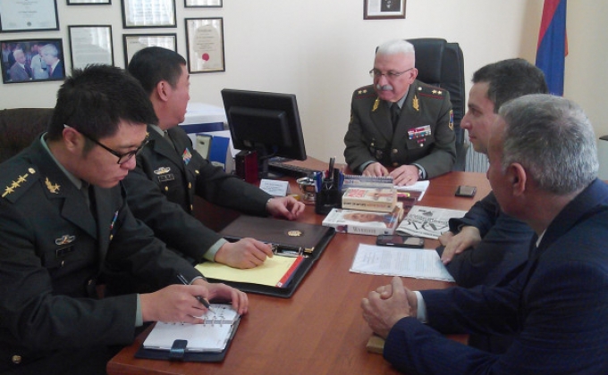 Военный атташе посольства Китая в Армении посетил Национальный исследовательский университет обороны
