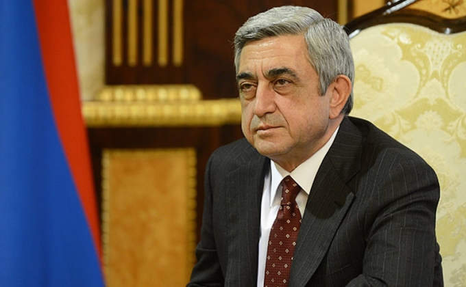 Президент Армении С.Саргсян поздравил Г.Квирикашвили с переназначением на должность премьера Грузии