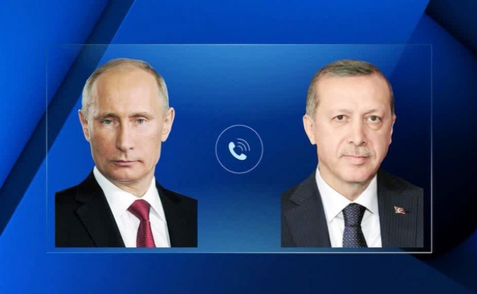 Turkey’s Erdogan, Russia’s Putin hold phone talk