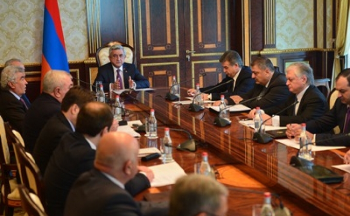 Президент Армении Серж Саргсян провел заседание Совета национальной безопасности