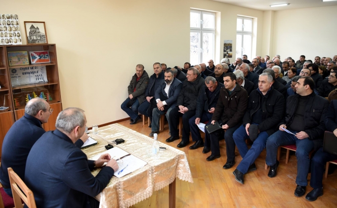 Artsakh Republic President Bako Sahakyan visited the village of Patara