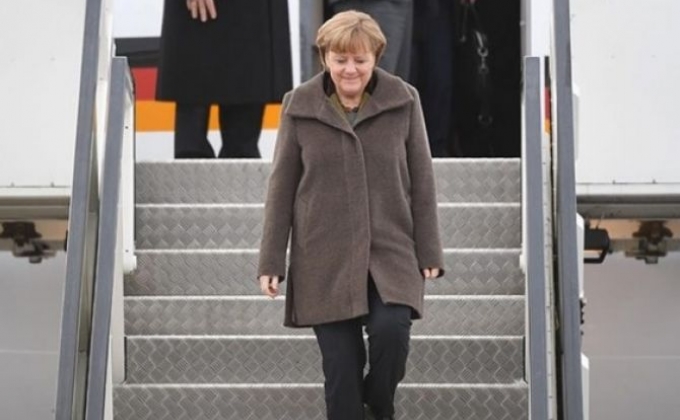 Angela Merkel arrives in Turkey
