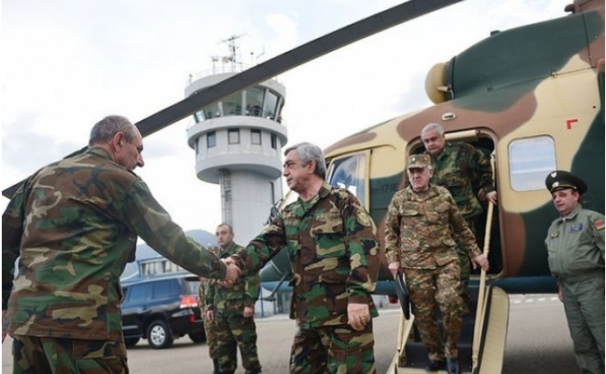 Serzh Sargsyan arrives in Artsakh