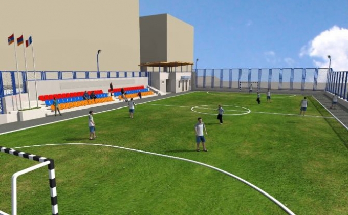 Hayastan All-Armenian Fund begins construction of handball stadium in Stepanakert, Artsakh