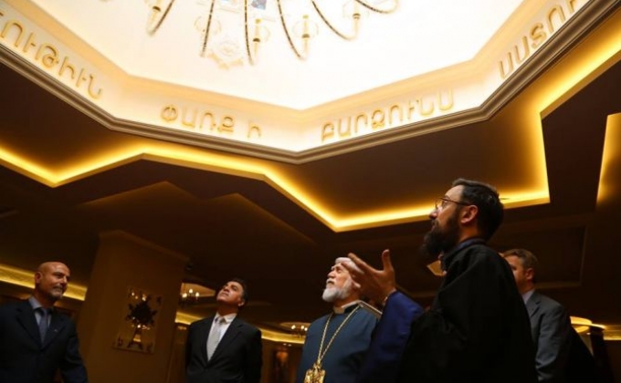 Ն.Ս.Օ.Տ.Տ. Արամ Ա. Կաթողիկոսն այցելել է Քուվեյթի նորակառույց եկեղեցի