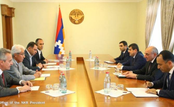 Artsakh President hosts representatives of “Hayastan” All-Armenian Fund and American University of Armenia