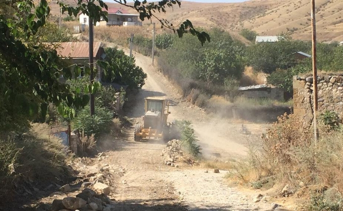  В селе Талиш Мартакертского района активно ведутся строительные работы