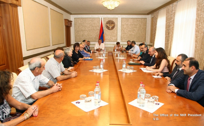 Bako Sahakyan received  the delegation of the “Tufenkian” foundation and famous Italian writer Antonia Arslan