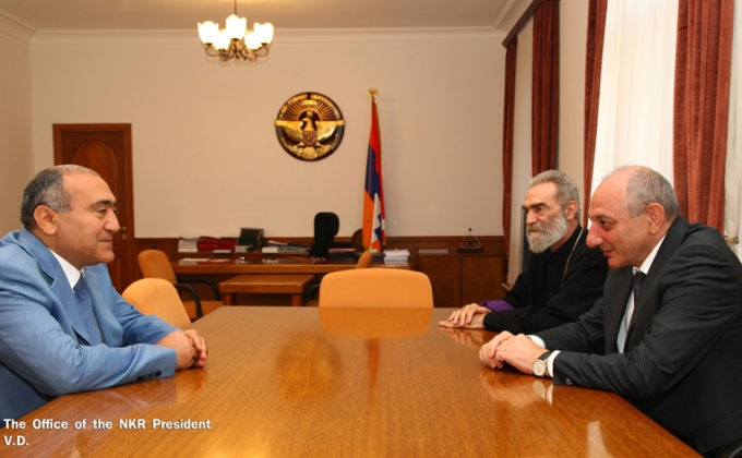Bako Sahakyan received philanthropist Artur Varzhapetyan