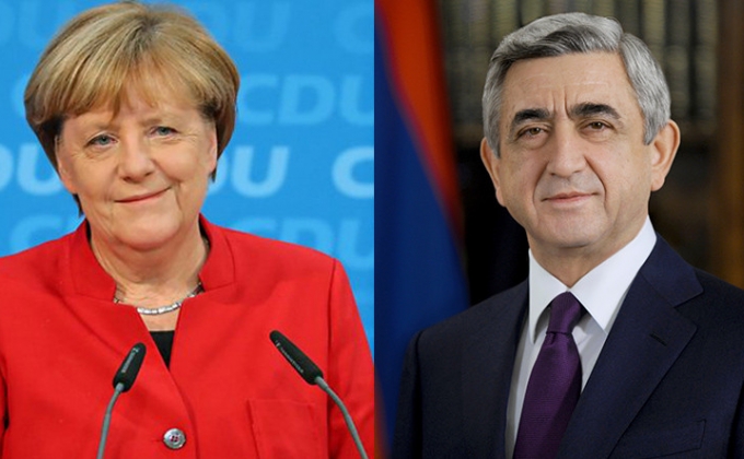 Президент Армении Серж Саргсян поздравил канцлера ФРГ Ангелу Меркель с победой ее партии на выборах