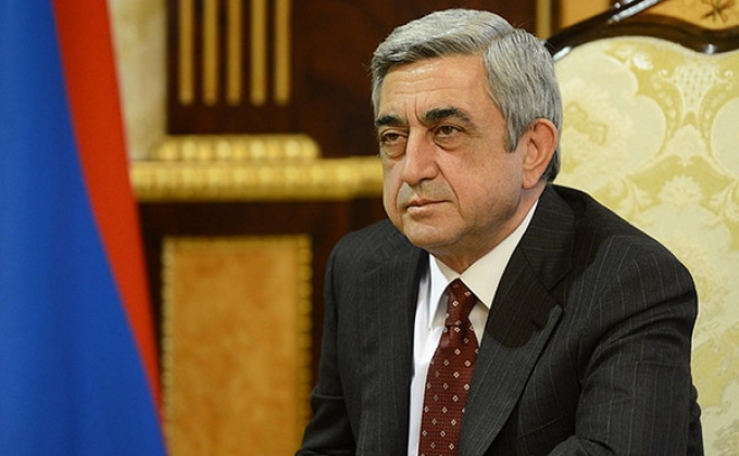 President Sargsyan sends condolence letter to US President Donald Trump