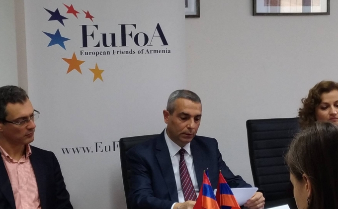 Foreign Minister of the Republic of Artsakh Delivered a Speech in Brussels