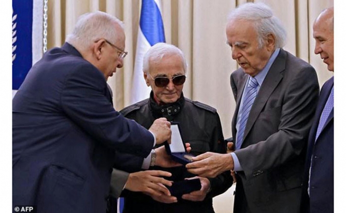 Шарль Азнавур при получении медали Рауля Валленберга спросил Реувена Ривлина, когда Израиль признает Геноцид армян