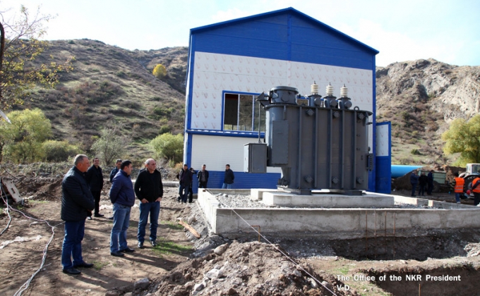 Бако Саакян посетил Кашатагский район и ознакомился с ходом реализации ряда программ в сфере гидроэнергетики