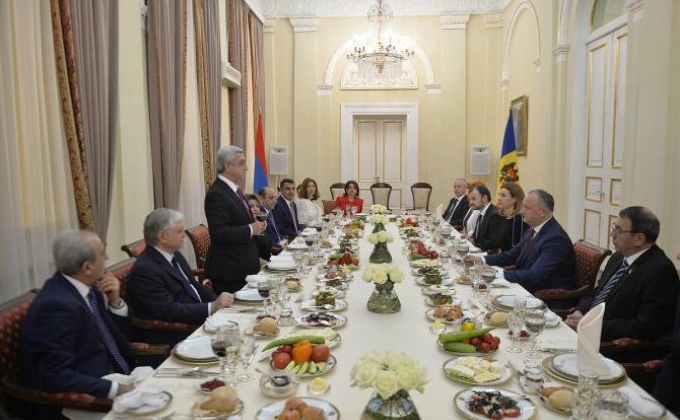 Presidency hosted official reception in honor of Moldova President