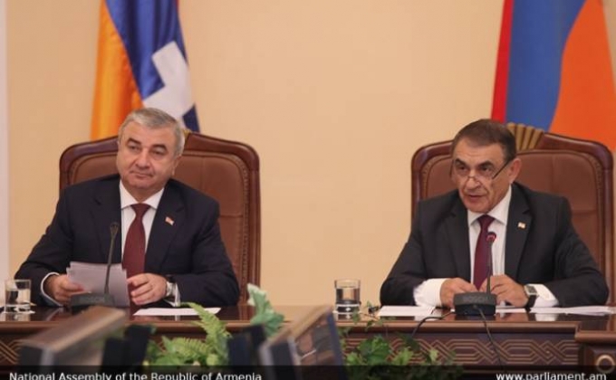 Artsakh Parliament Speaker highly appreciates level of cooperation with Armenia’s Parliament