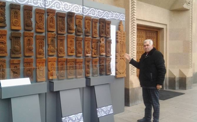 «Բիբլիական երկիր Հայաստան» խորագրով ցուցահանդեսից հետո հայկական տուֆից խաչքարը կհանգրվանի Ռուսաստանում