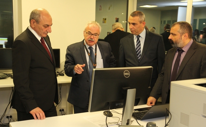 Karabakh President in France, visits Phonethon center in Paris