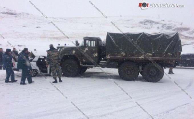 Armenia military truck and car crash, 2 dead