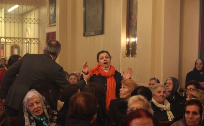 Woman taken into police custody for protesting against Ateshyan at Sunday Mass in Istanbul Armenian Church