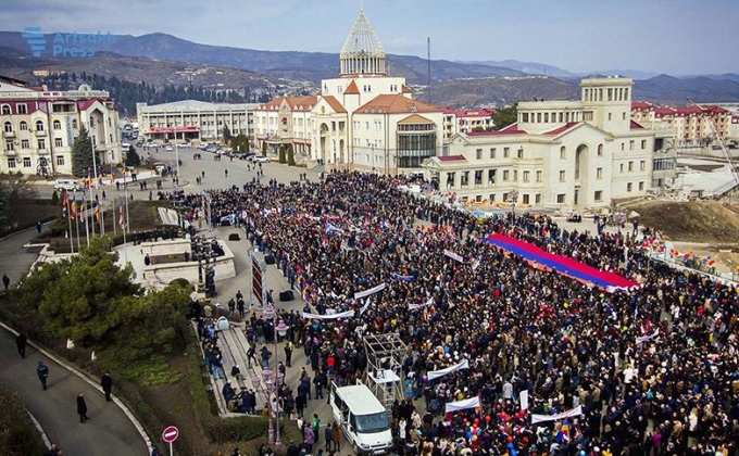 Festive public rally dedicated to 30th anniversary of Artsakh Movement organized in Stepanakert (Photos)