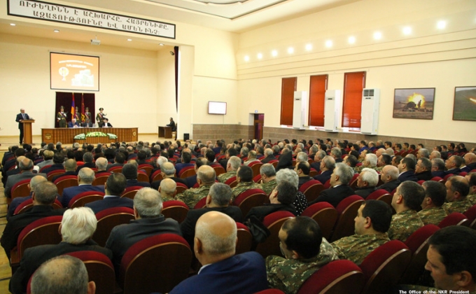 Artsakh President participates at Congress of Artsakh Freedom Fighters' Union