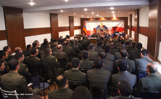 Artsakh President visits National Security Service headquarter
