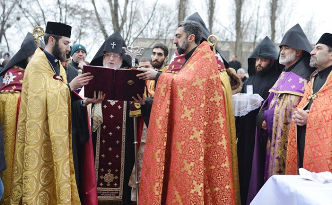 Ամենայն Հայոց Կաթողիկոսը կատարել է Կիևի հայկական եկեղեցու հիմնարկեքը