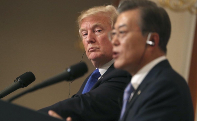 US' Trump, South Korea president vow to keep pressure on North Korea