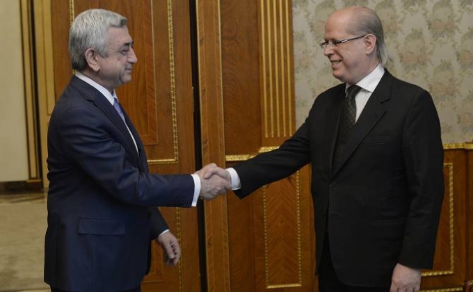 Armenian President holds farewell meeting with Ambassador of Italy