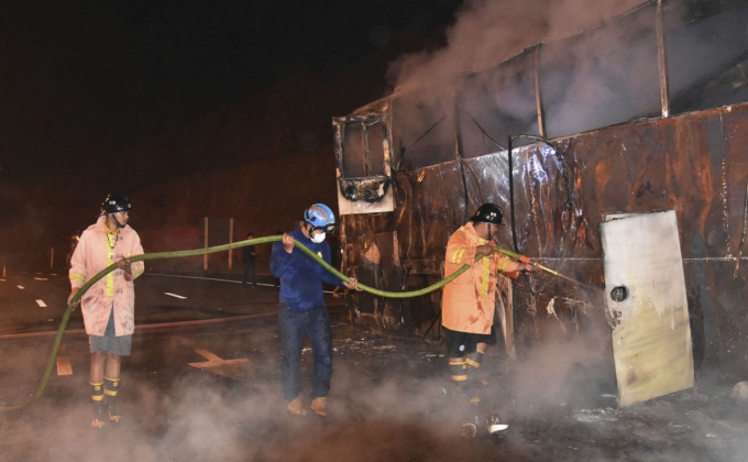 20 dead in Thailand bus fire