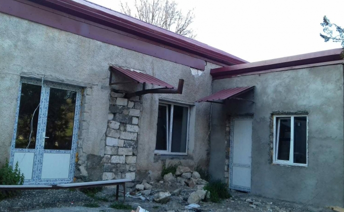 Reconstruction works of hall of ceremonies underway in Artsakh village