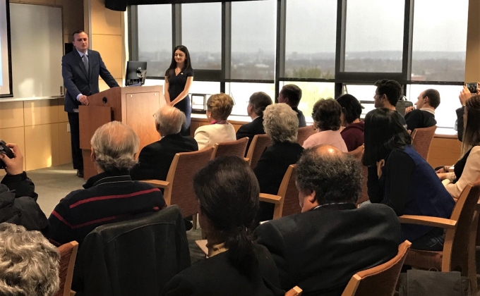 Permanent Representative of Artsakh to U.S. delivers a speech at Tufts University