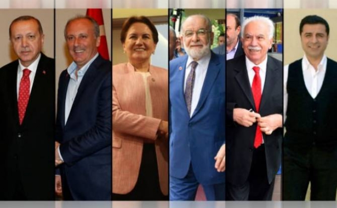 Թուրքիայում պաշտոնապես հրապարակվել է նախագահի թեկնածուների վերջնական ցուցակը