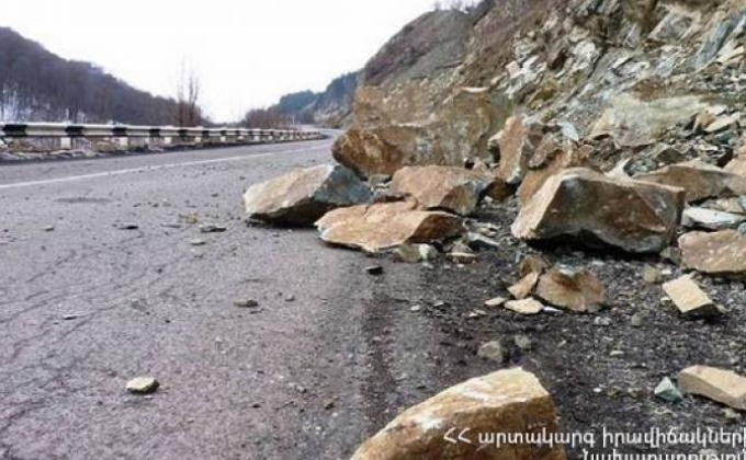 Traffic restored on Halidzor - Tatev Highway after rockfall