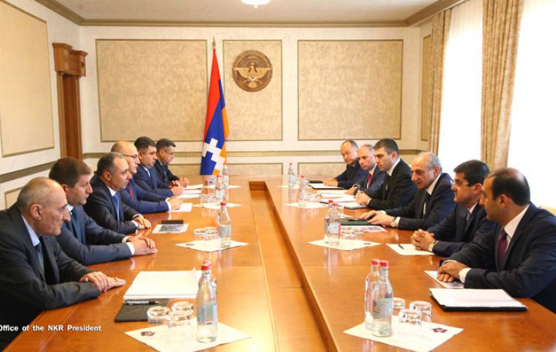 Artsakh leader, Armenian minister of energy infrastructures and natural resources discuss implementation of programs in Artsakh's energy sphere
