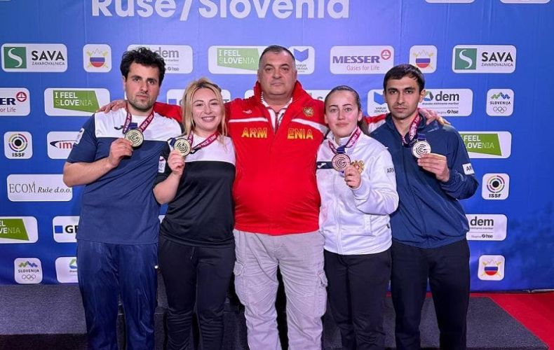 Армянские спортсмены заняли первое место на международном турнире по стрельбе в Словении