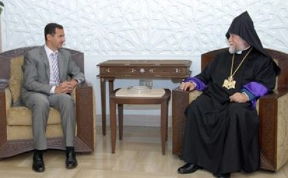 Syrian President promises Catholicos Aram I to restore peace in Kesab
