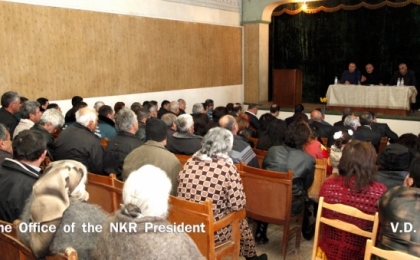 Президент НКР посетил село Сарушен Аскеранского района